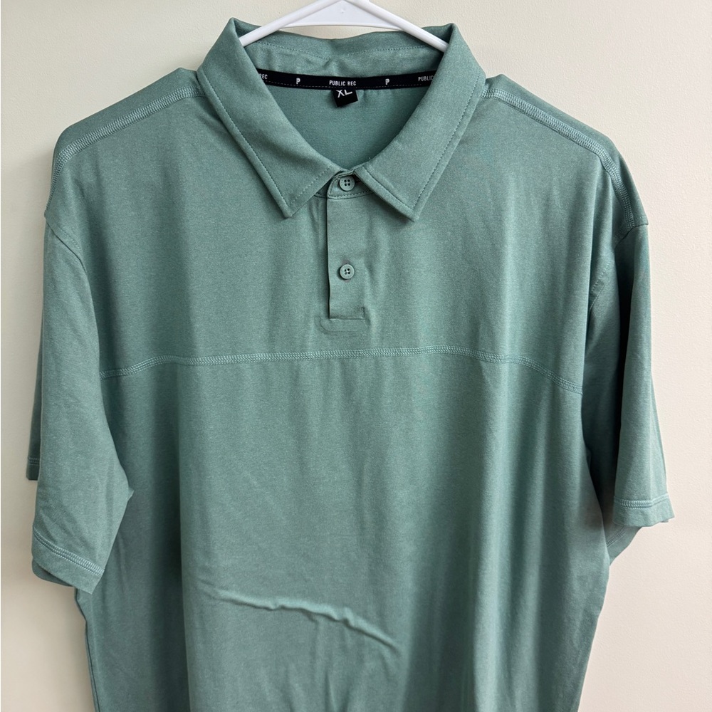 Public Rec collared shirt in Sage Green